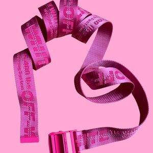 Off-white pink wrap around belt